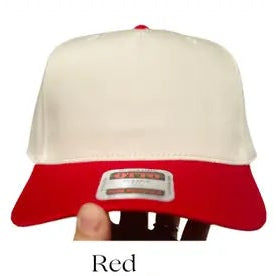Raising Feral Kids Embroidered Hat - Natural/Red - Ready To Ship