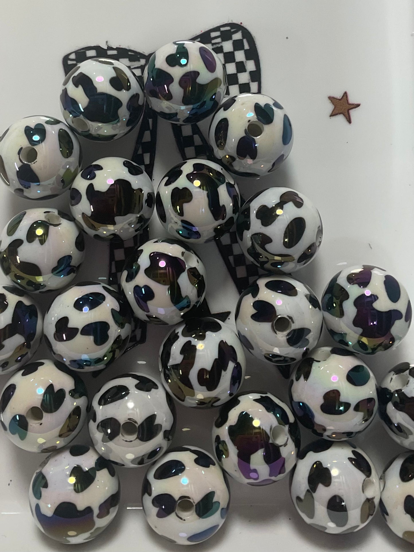 Cow Print Bead