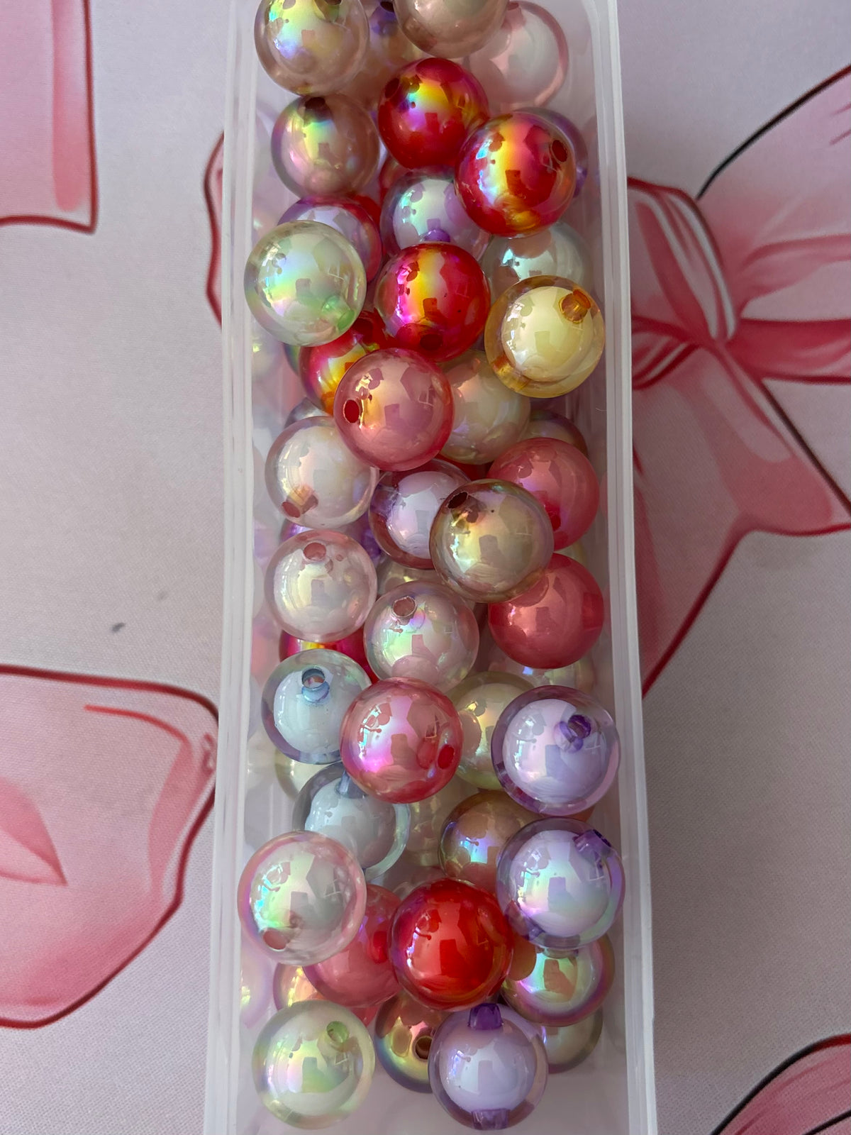 16mm Clear Double Layer Assorted Beads