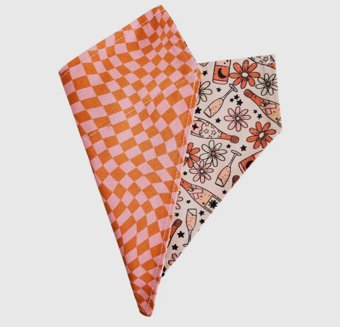 Boho Prosecco- Reversible Dog Collar Bandana