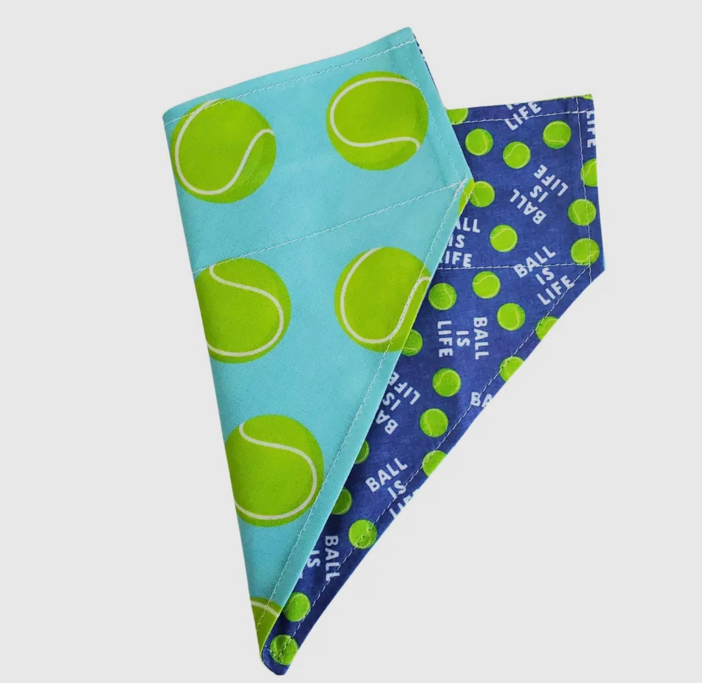 Blue Ball is Life - Reversible Dog Collar Bandana