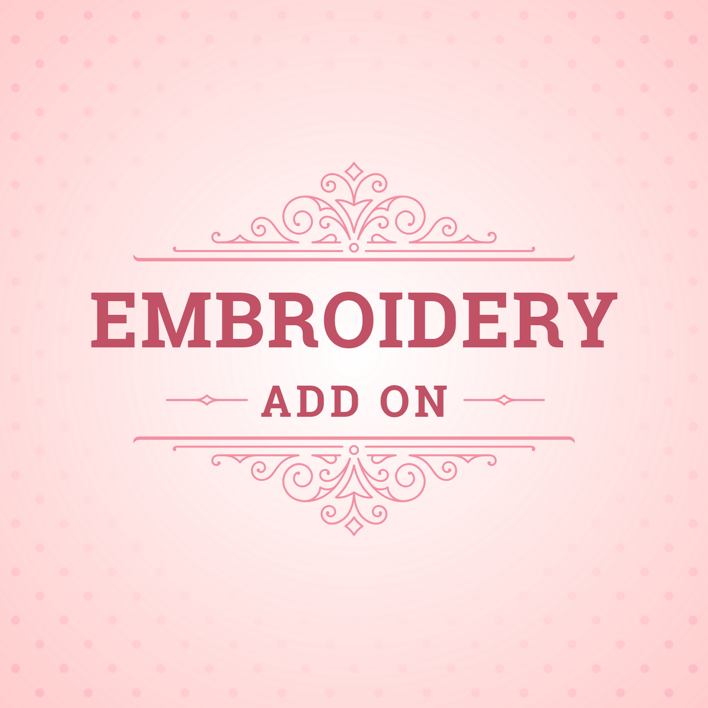Embroidery Add On