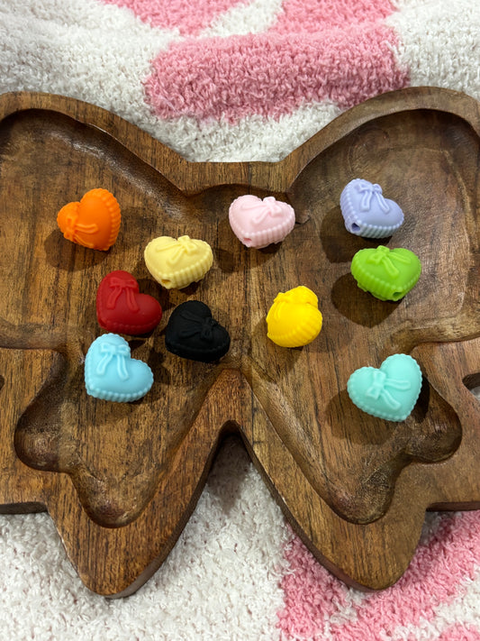 Assorted Matte Heart Beads
