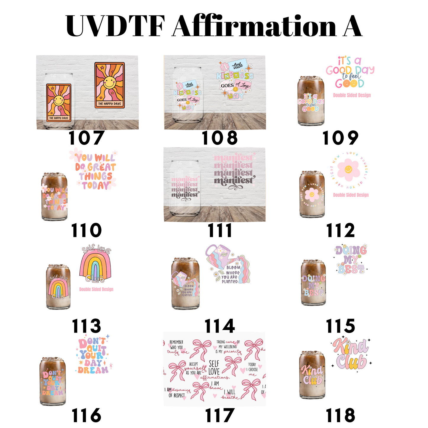 UVDTF Wrap/Decal Macaroon Glass Can