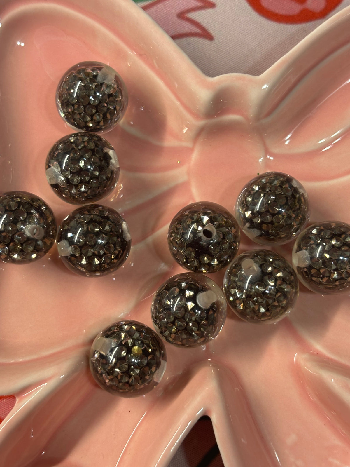 Double Layered Rhinestoned Bead