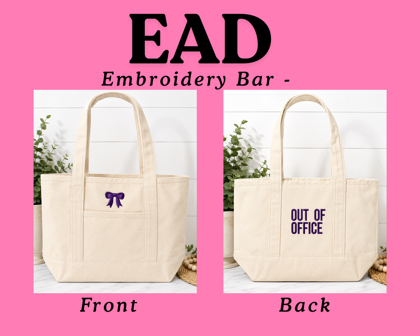 Embroidered Tote