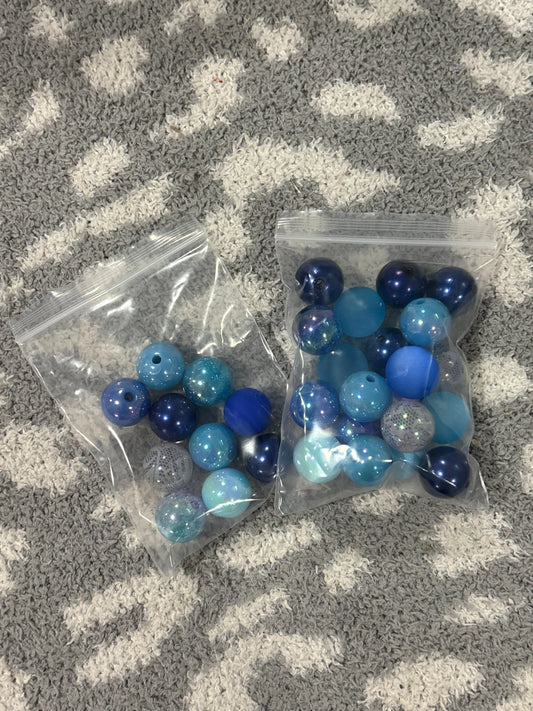 Topping Blue 15mm Bead Bag