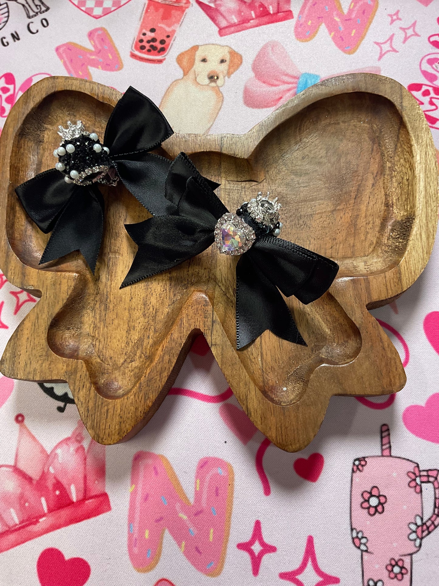 Black Bow Beads