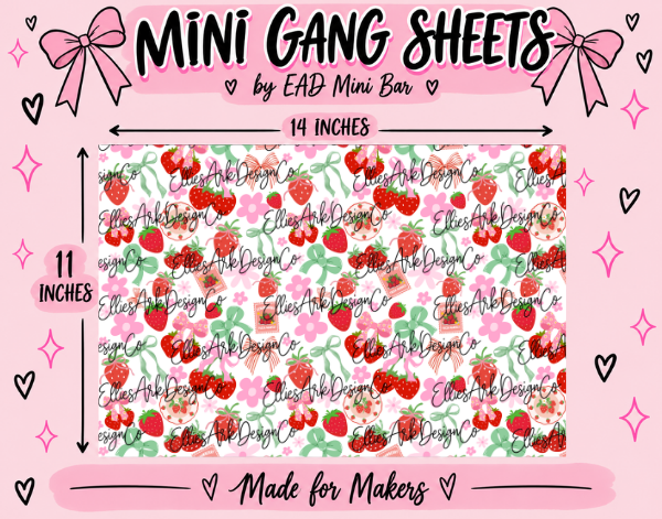 Strawberries & Mint Bows