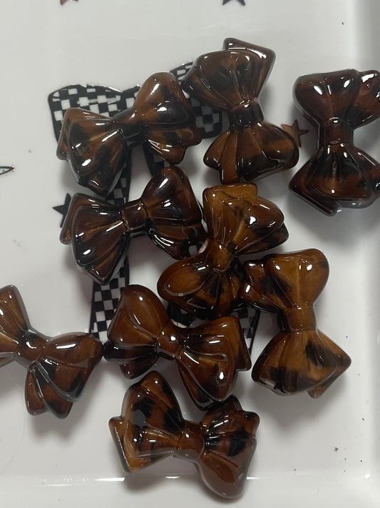 Dark Leopard Bow Bead