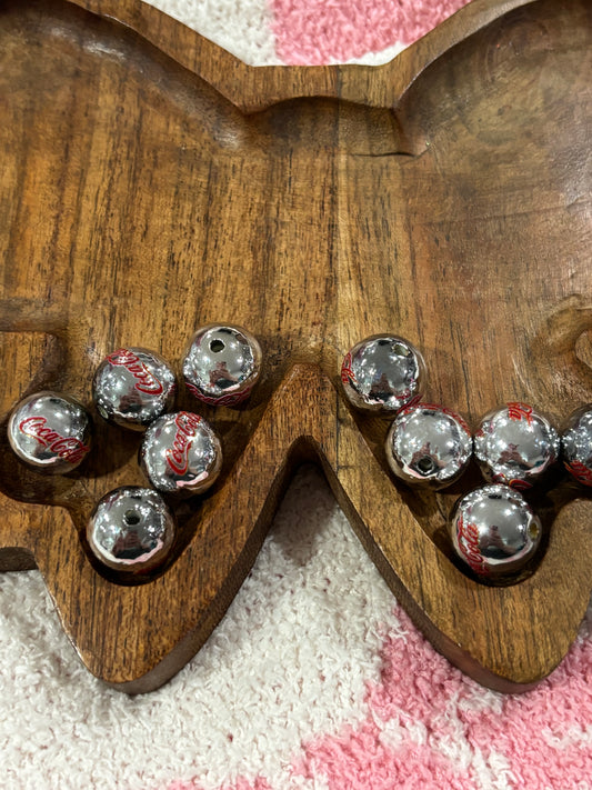 Silver Coke Beads