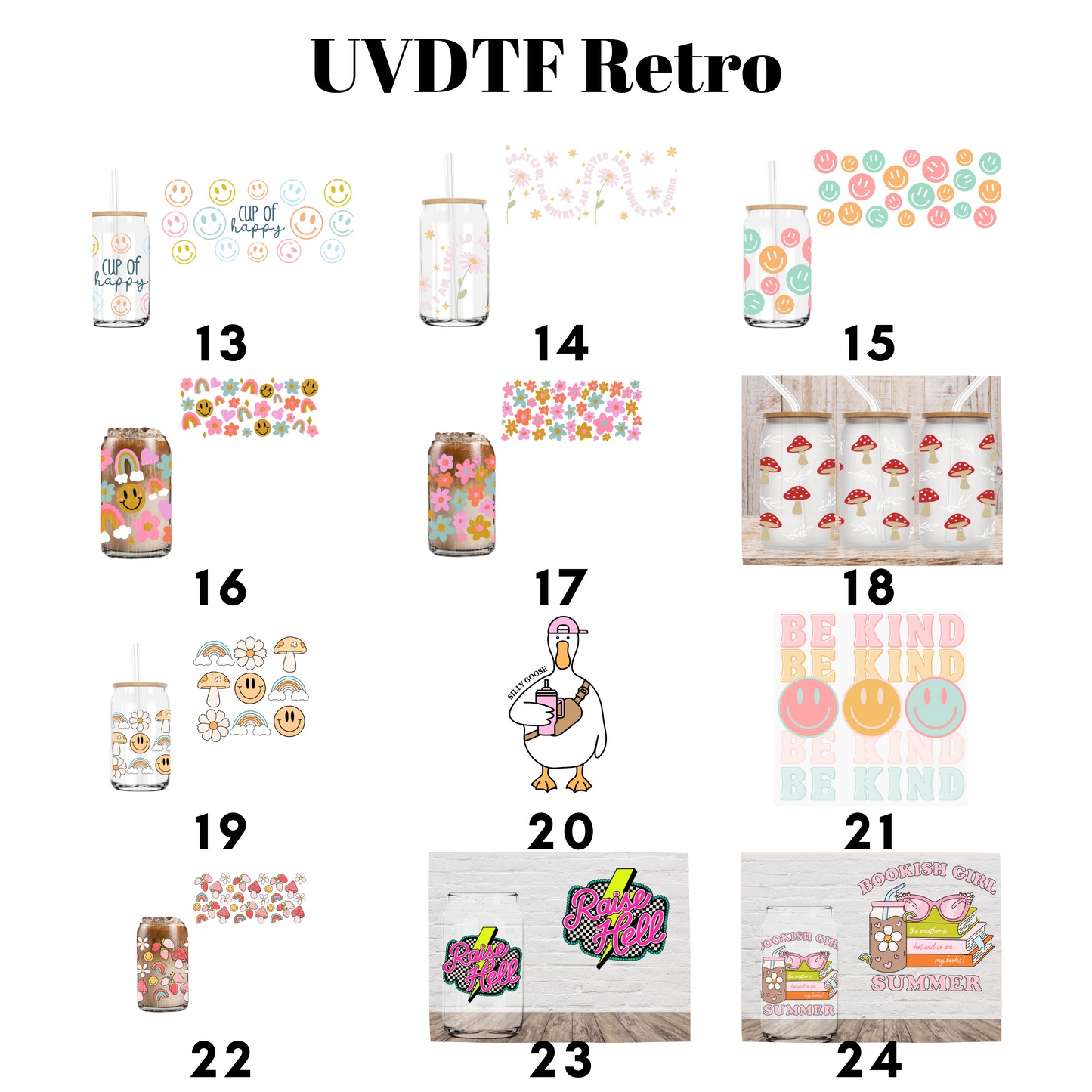 UVDTF Wrap/Decal Macaroon Glass Can