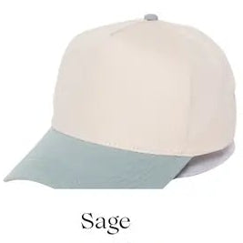 Edgy Icons MAMA Embroidered Hat - Natural/Sage - Ready to Ship