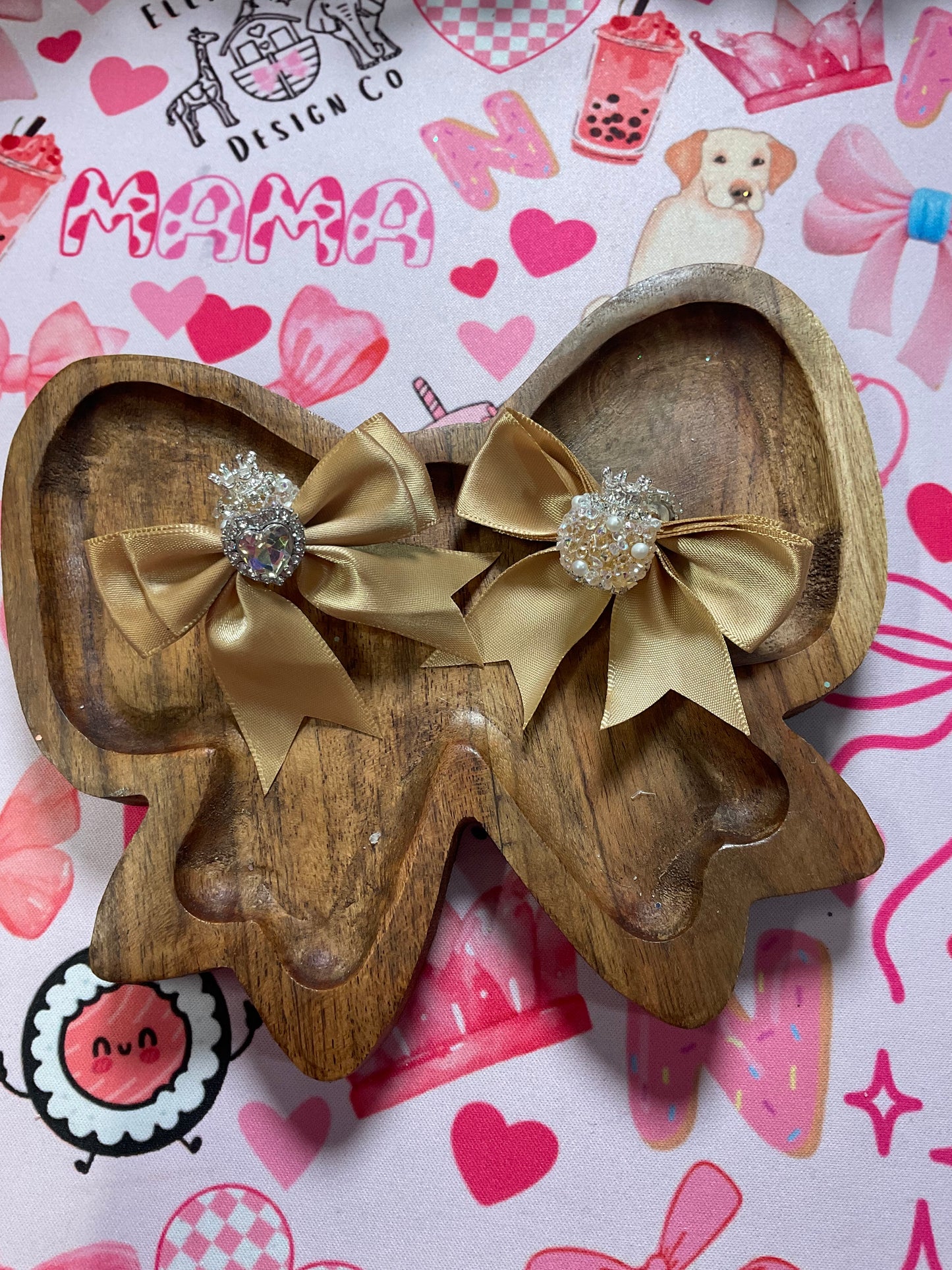 Tan Bow Beads