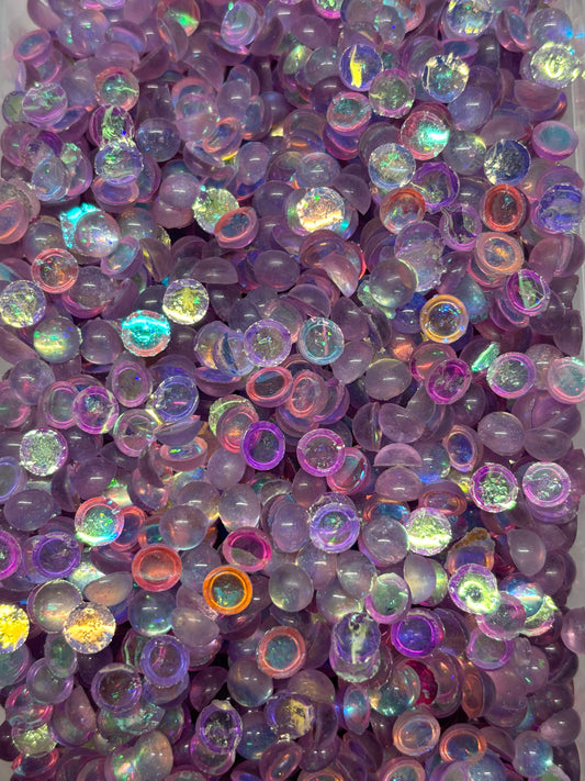 8mm Neon Lilac Bubble Flatbacks