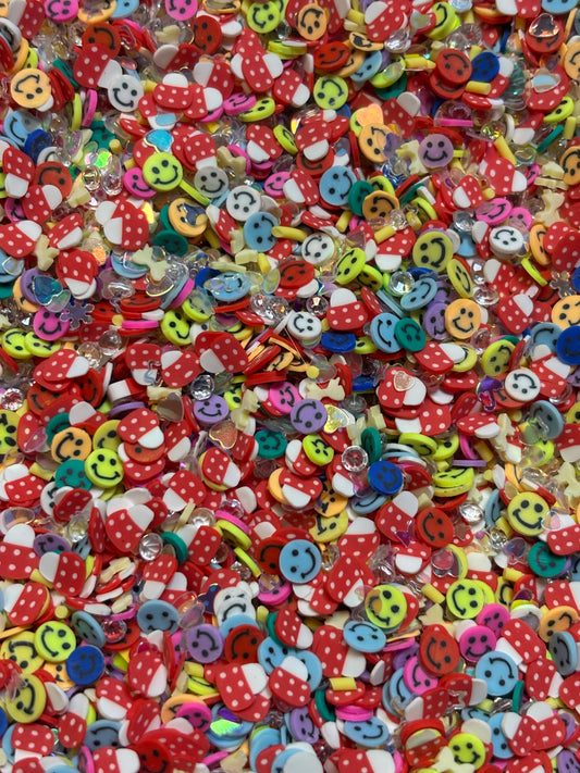 Happiness is Love Polymer Clay Bow Bags