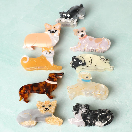 Dog Shaped Hair Claw Clips