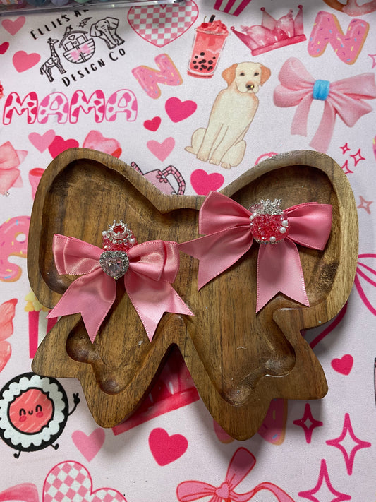 Dark Pink Bow Beads