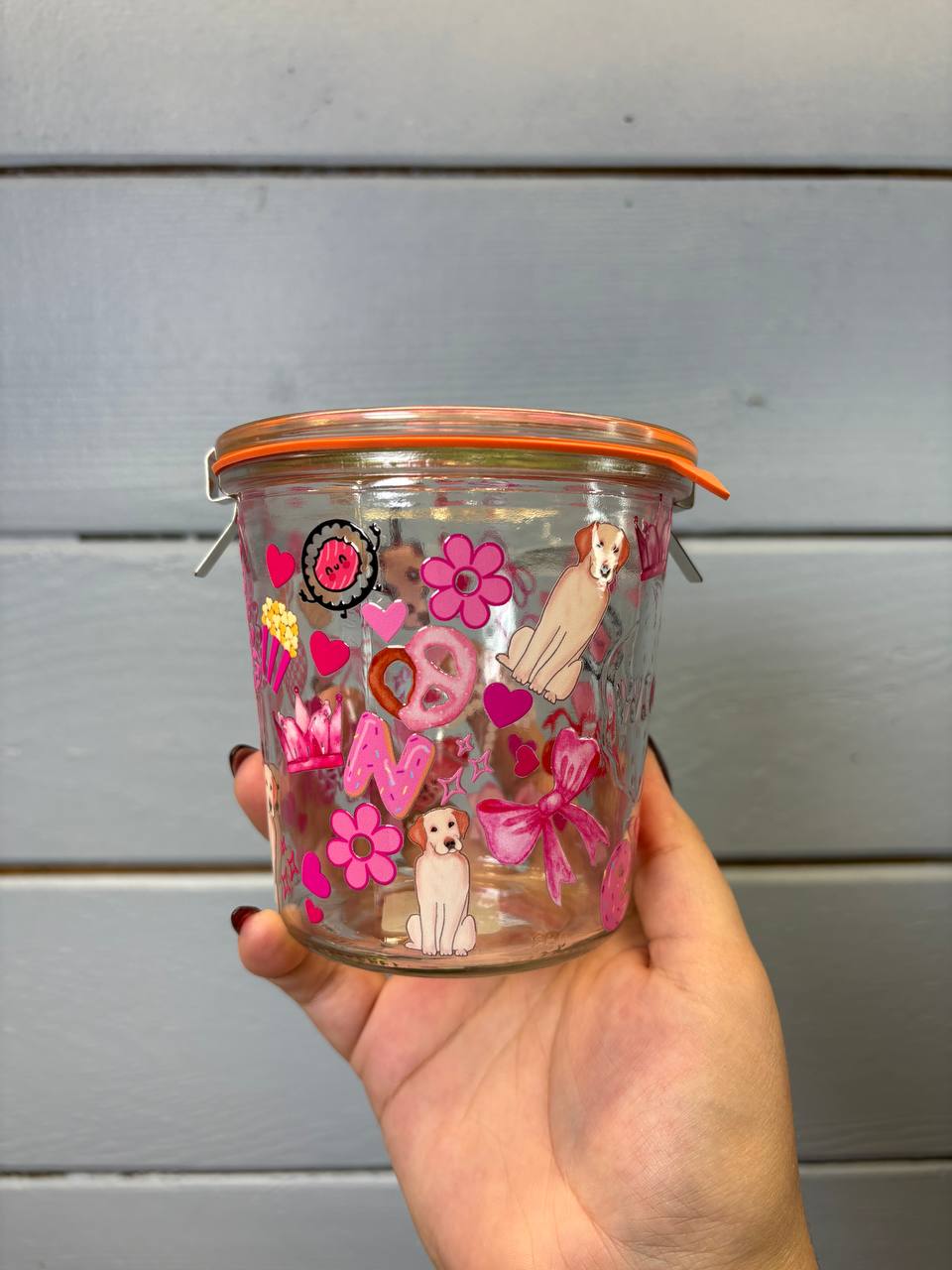 16oz Glass Jar with Koozie - Ready to Ship