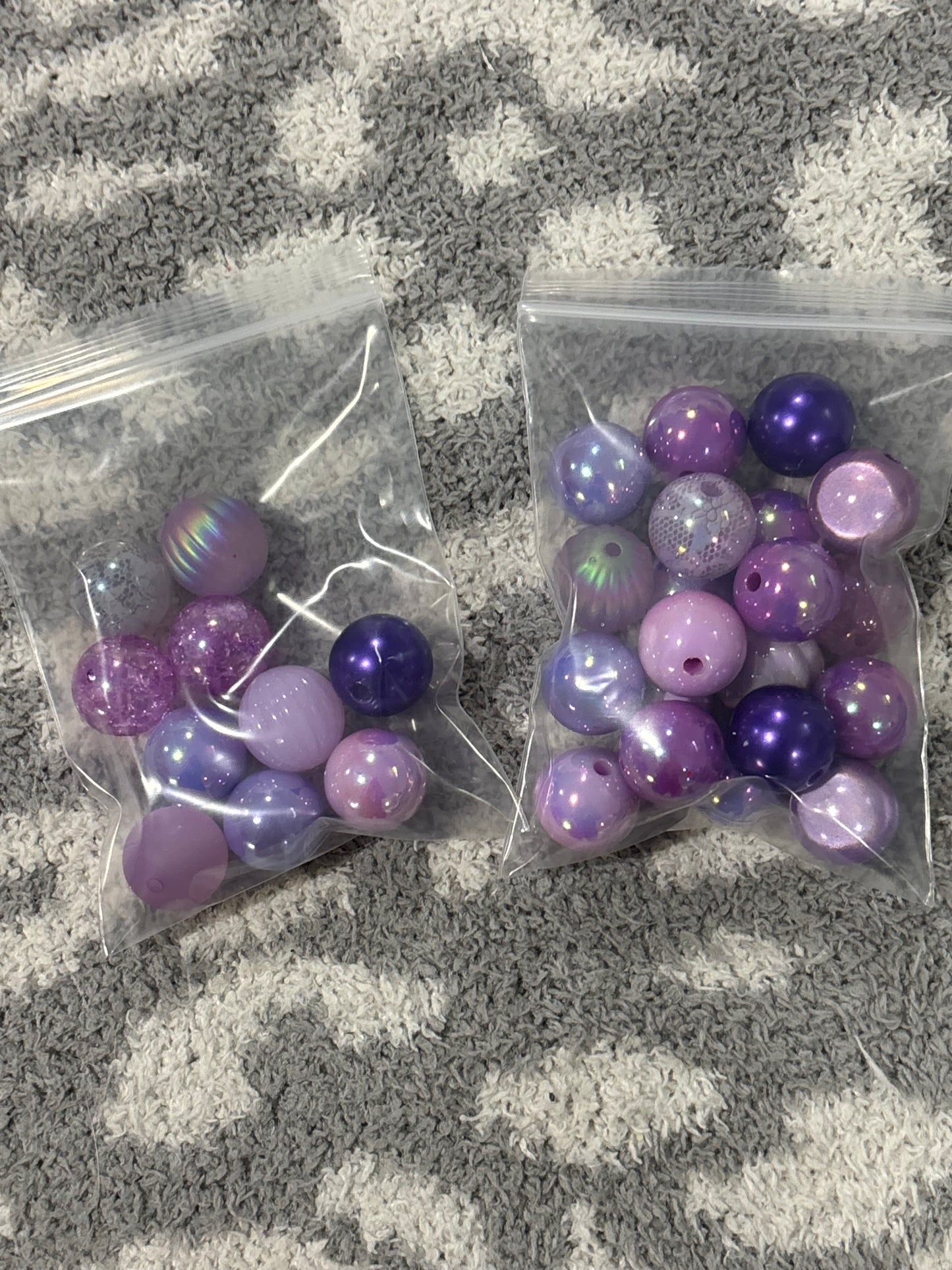 Topping Purple 15mm Bead Bag