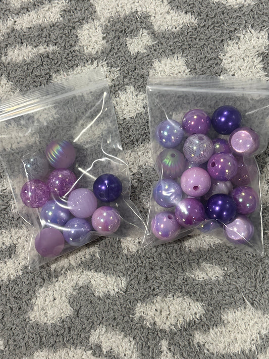 Topping Purple 15mm Bead Bag