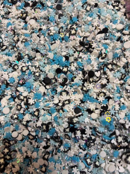 Frosty Friends Polymer Clay Bow Bags