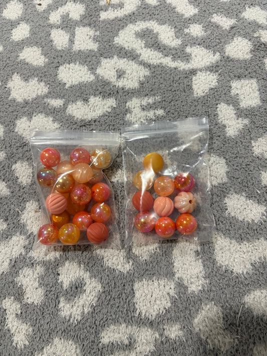 Topping Orange 15mm Bead Bag