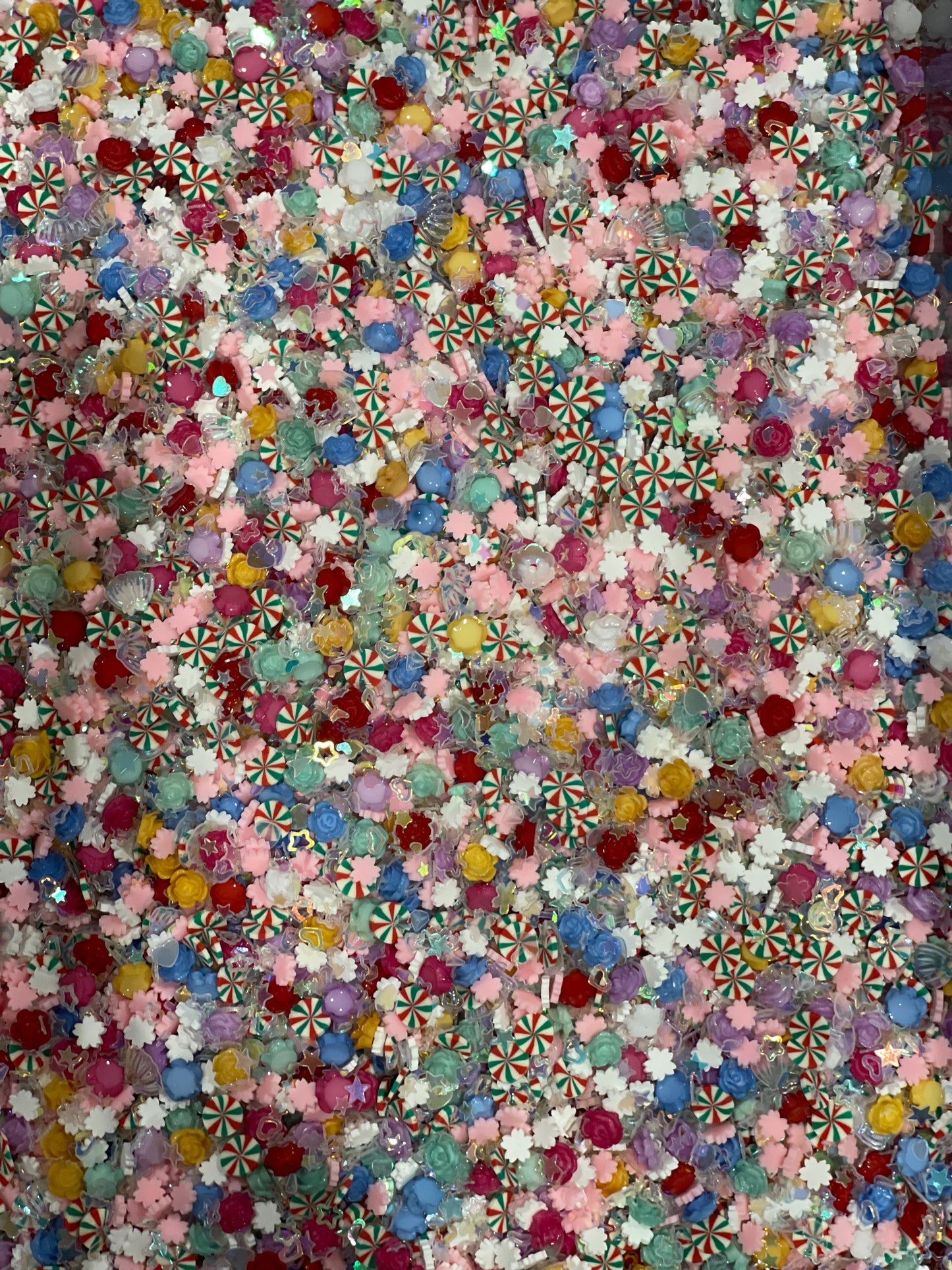 Floral Peppermint Polymer Clay Bow Bags