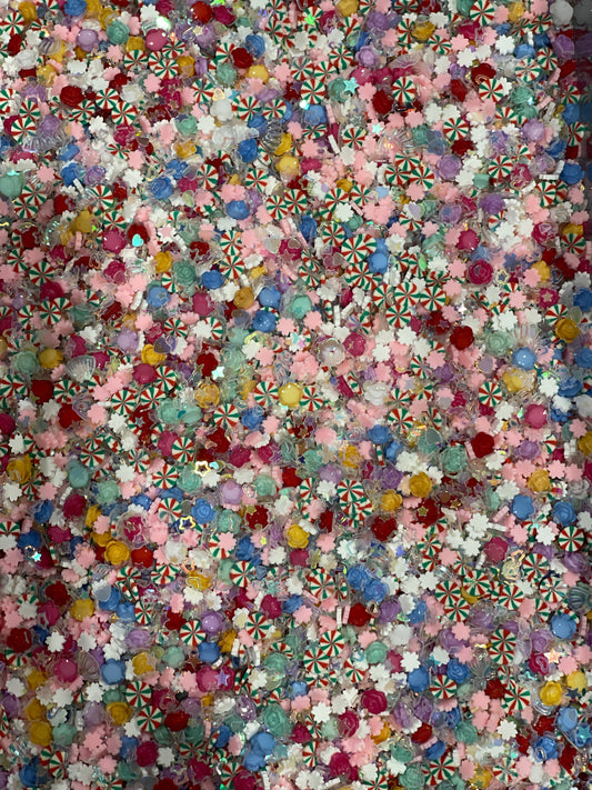 Floral Peppermint Polymer Clay Bow Bags