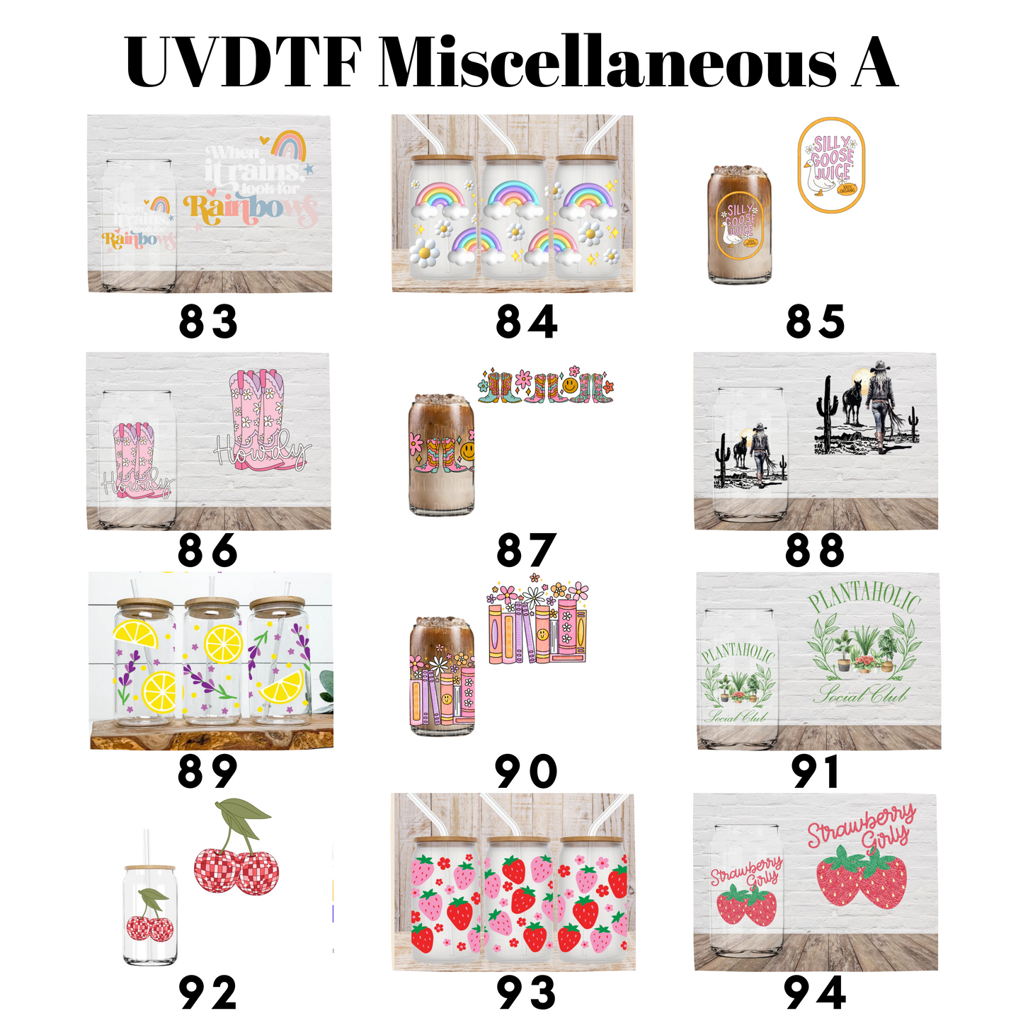 UVDTF Wrap/Decal Macaroon Glass Can