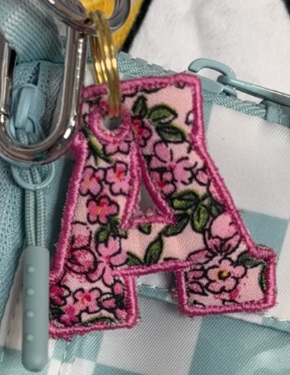 Embroidered Letter Bag Tag