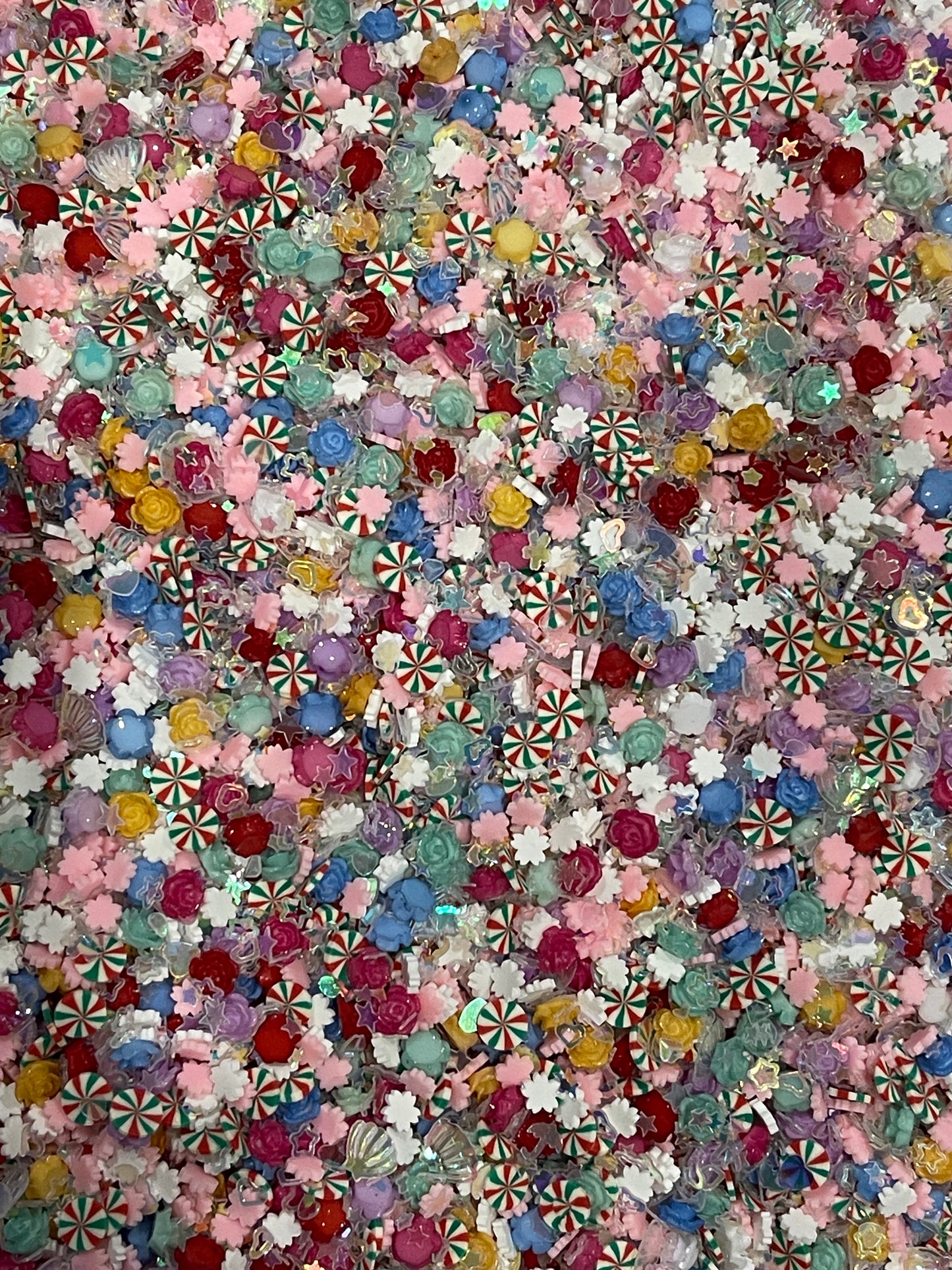 Floral Peppermint Polymer Clay Bow Bags