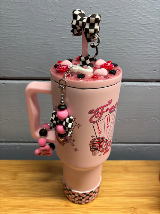 Custom 40oz Stainless Steel Tumbler with Silicone Accessories