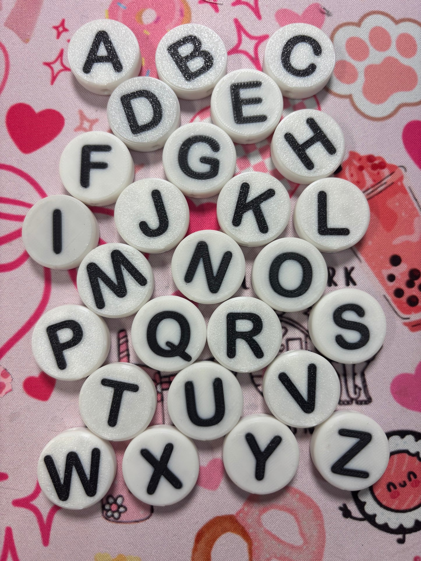 3D Printed Letter Beads