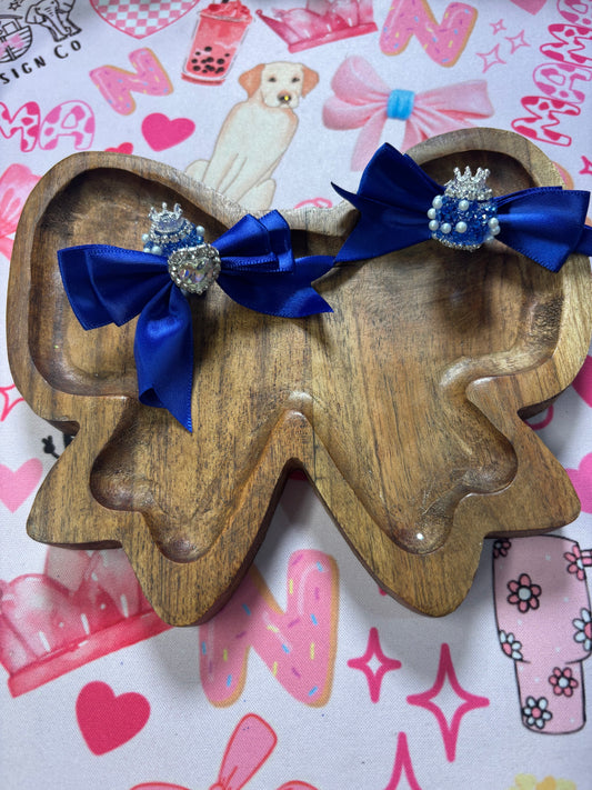 Dark Blue Bow Beads