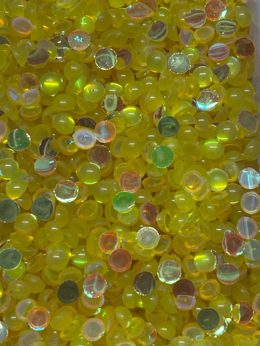 8mm Lemon Burst Bubble Flatbacks