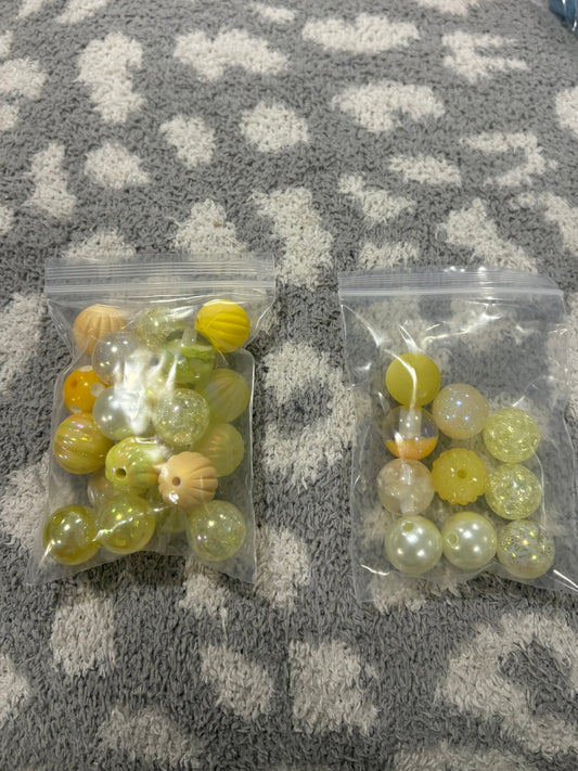 Topping Yellow 15mm Bead Bag