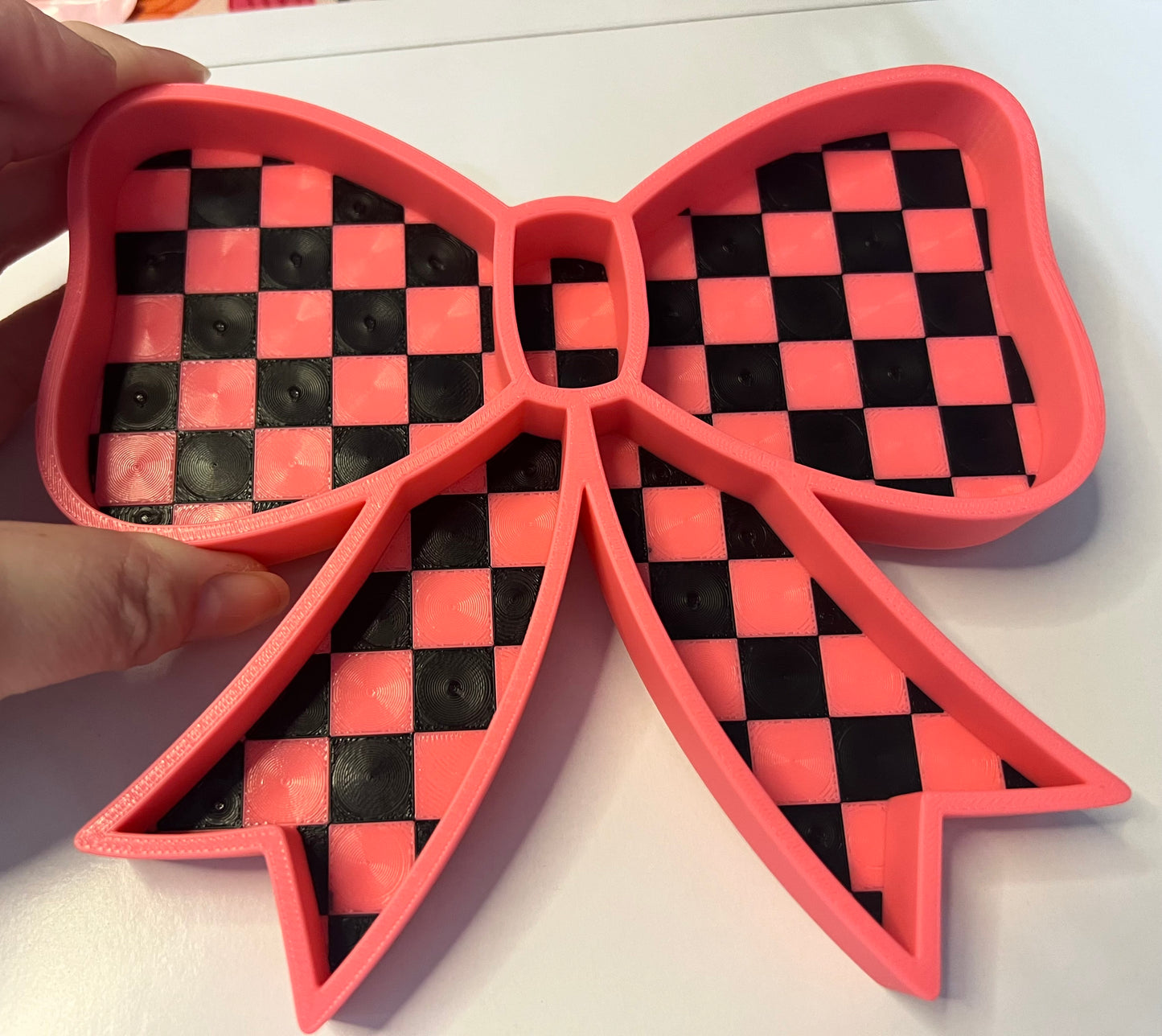 RTS Checkered Bow Charmie Tray