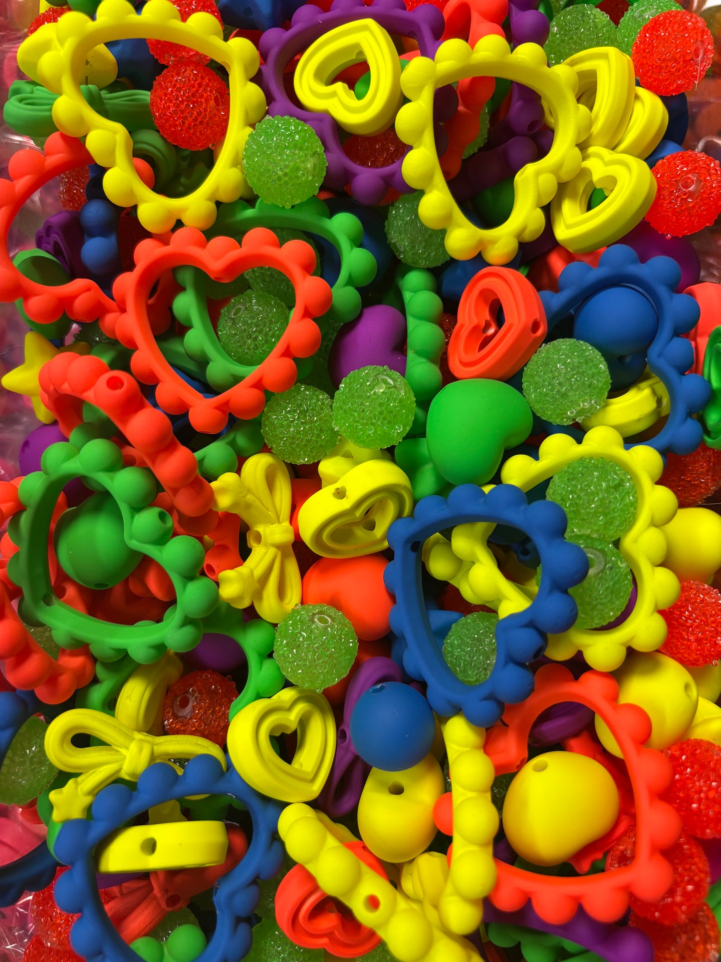 Neon Heart Bead Mix