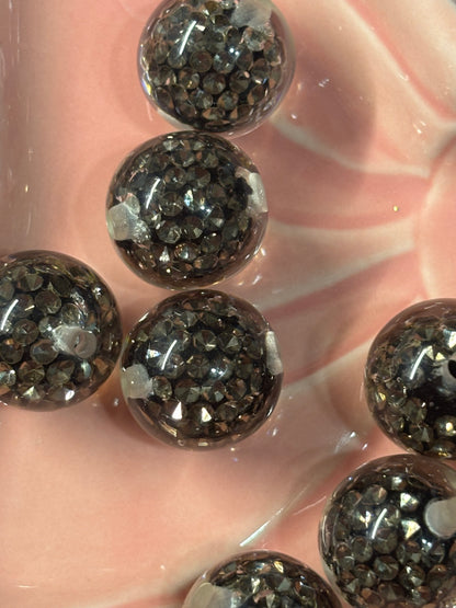 Double Layered Rhinestoned Bead