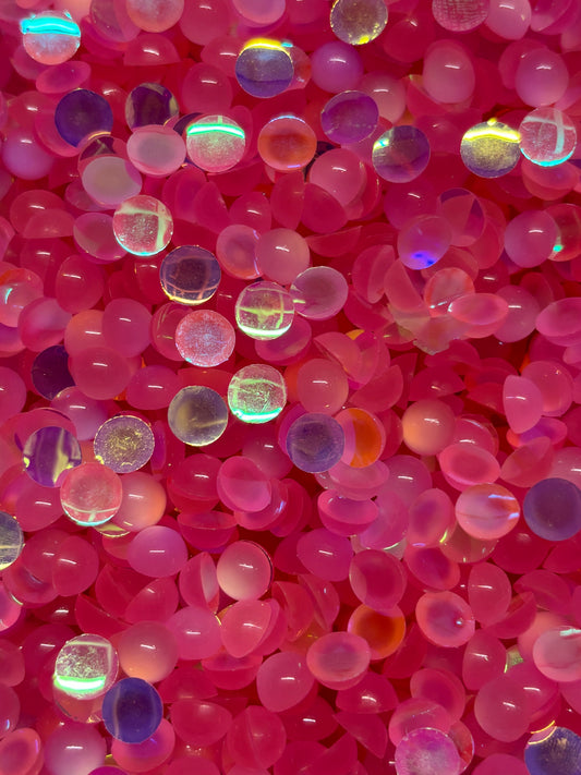 8mm Hot Pink Bubble Flatbacks