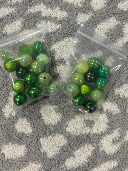 Topping Green 15mm Bead Bag