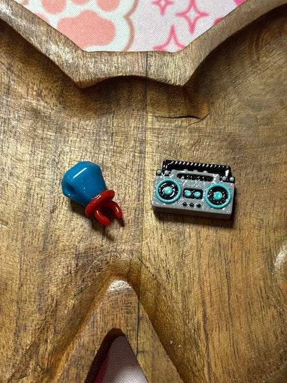 Blue Pop and Beats Specialty Beads
