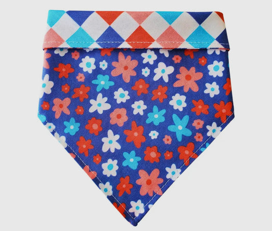 American Floral - Reversible Dog Collar Bandana