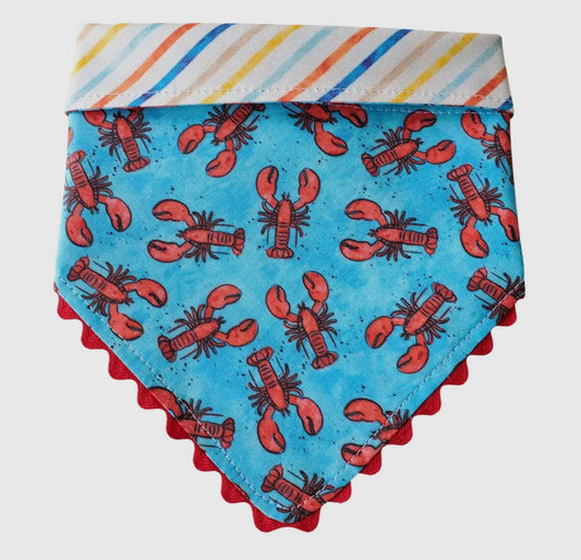 Blur Lobster - Reversible Dog Collar Bandana