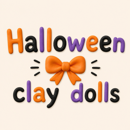 Halloween Clay Dolls