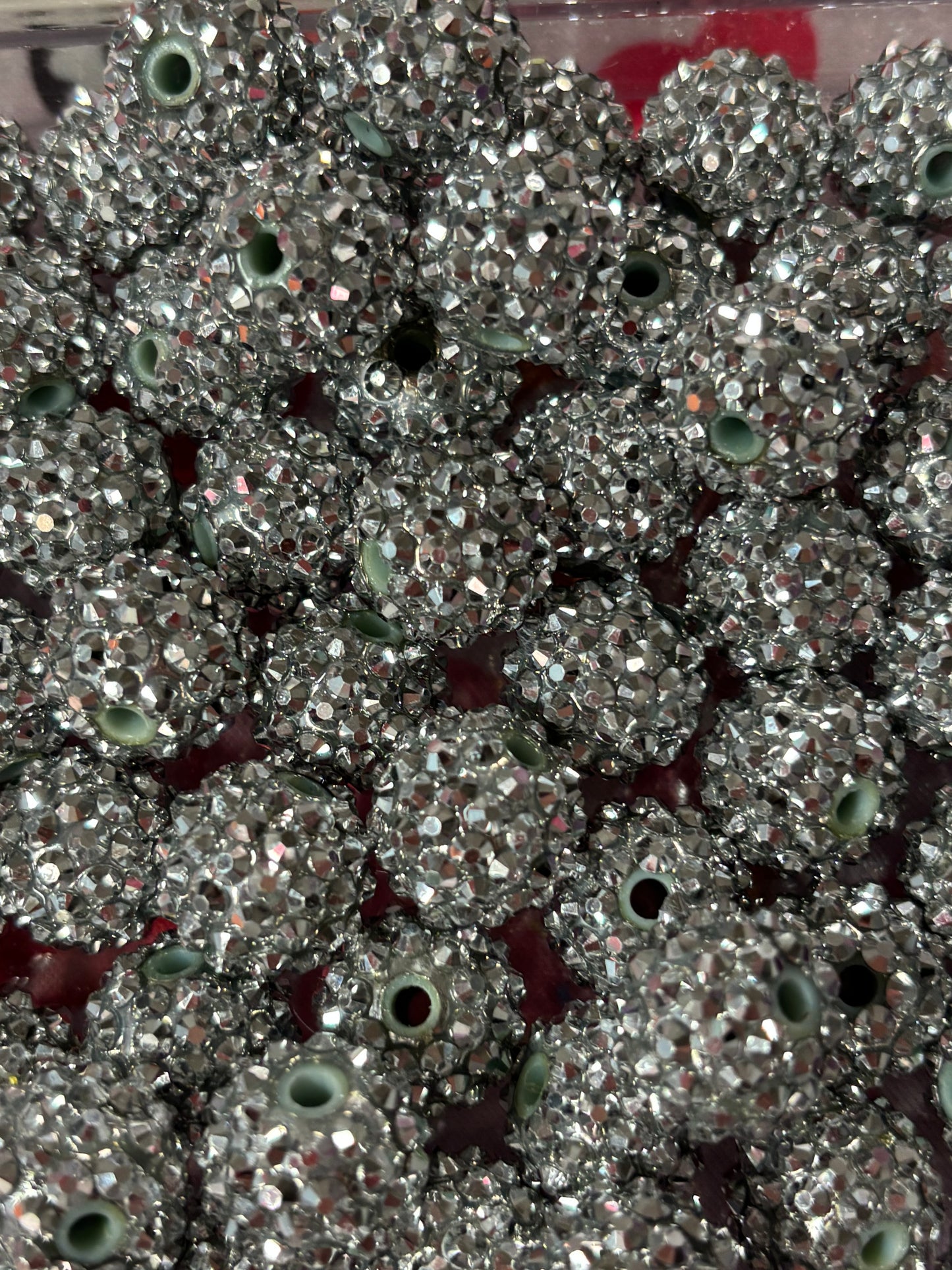 14mm sparkle bites jelly/rhinestone beads