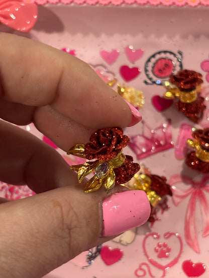 Glitter Floral Stem Bead