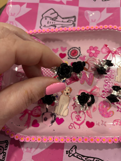 Glitter Floral Stem Bead