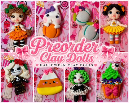 Preorder Halloween Clay Dolls